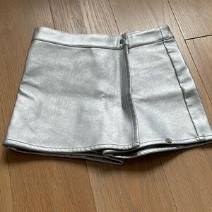 Ikks Shimmering Silver Mini Skirt